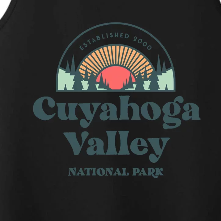 Family Vacation Design Cute Gift Retro Cuyahoga Valley National Park Gift Performance Tank