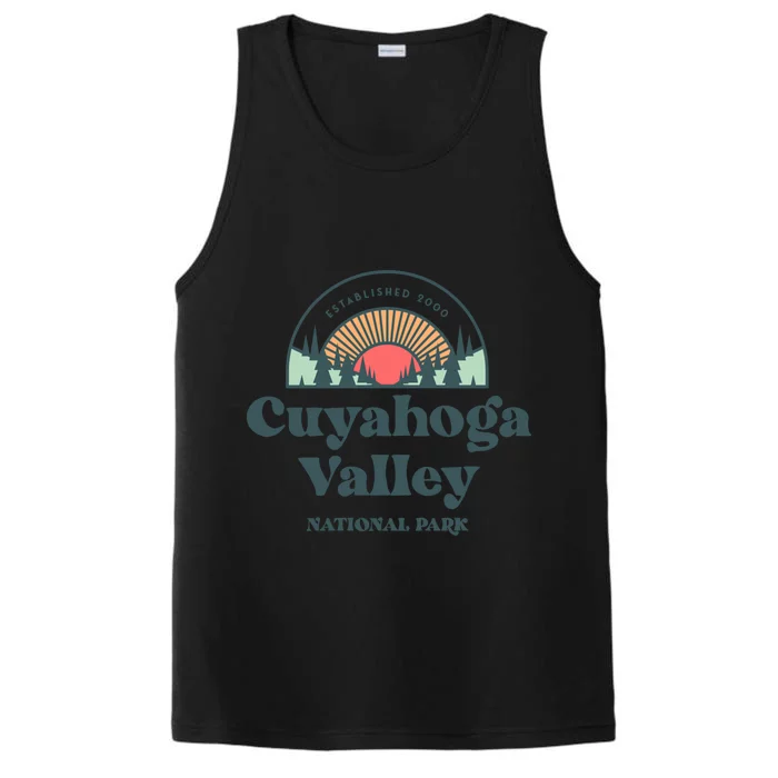 Family Vacation Design Cute Gift Retro Cuyahoga Valley National Park Gift Performance Tank