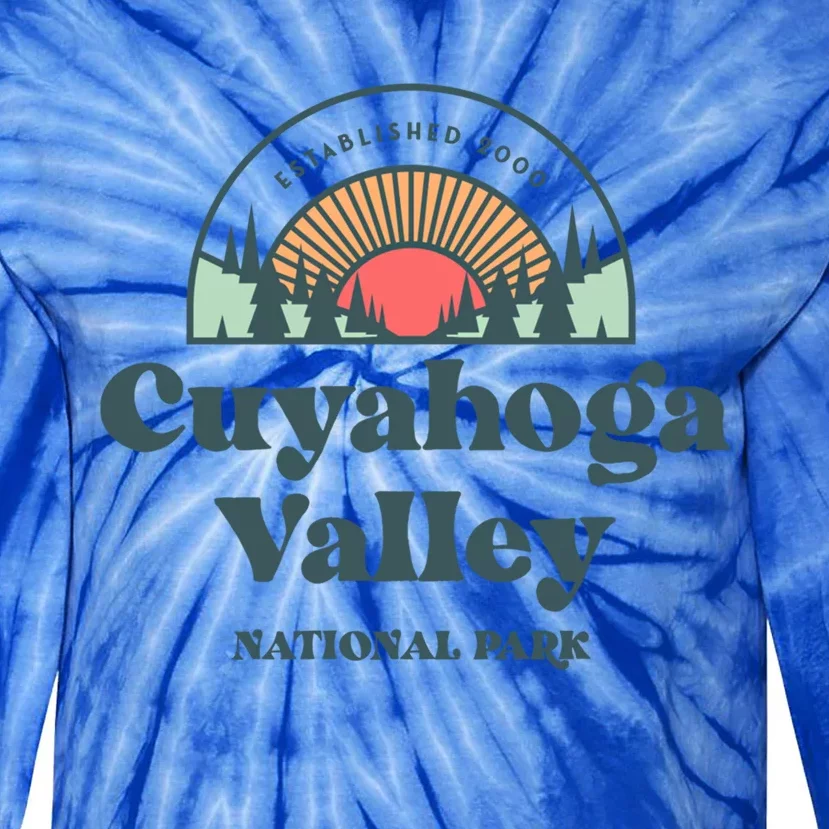 Family Vacation Design Cute Gift Retro Cuyahoga Valley National Park Gift Tie-Dye Long Sleeve Shirt