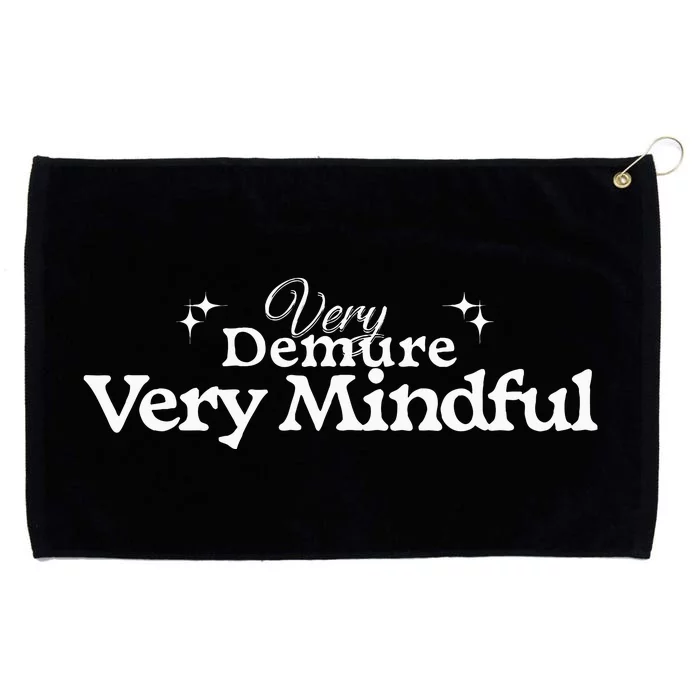 Funny Very Demure Very Mindful Trend Gen Z Trendy Parody Grommeted Golf Towel