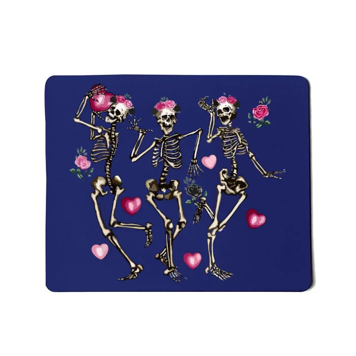 Funny Valentines Day Dancing Skeleton Valentines Mousepad