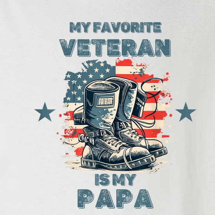 Father Veterans Day My Favorite Veteran Is My Papa Toddler Long Sleeve Shirt