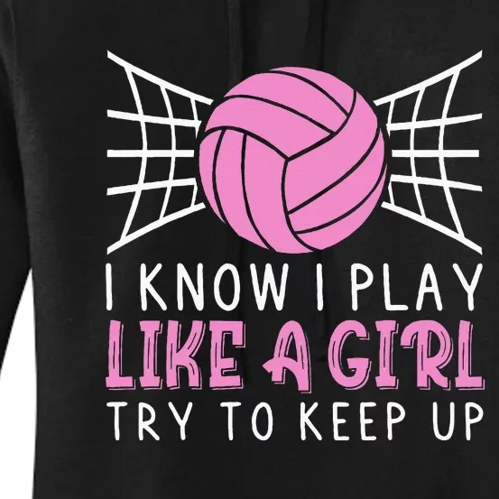 Funny Volleyball Design For Women Volleyball Player Women's Pullover Hoodie