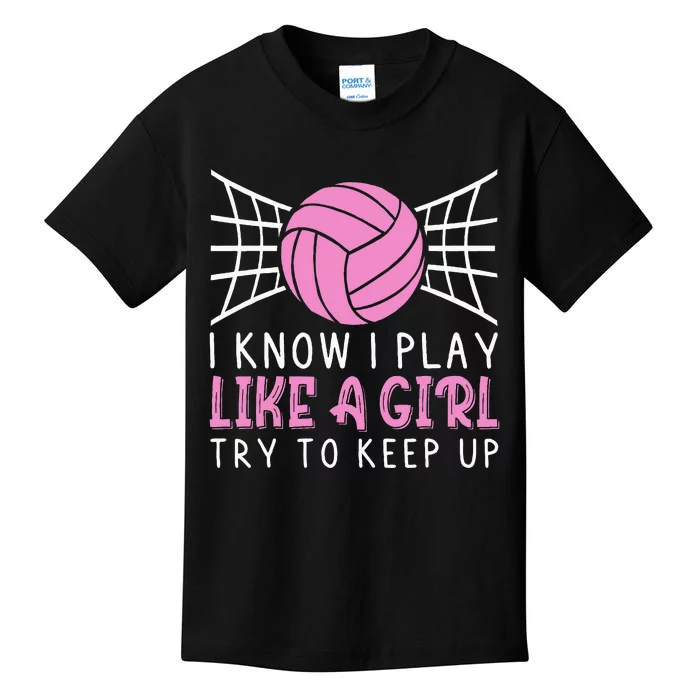 Funny Volleyball Design For Women Volleyball Player Kids T-Shirt