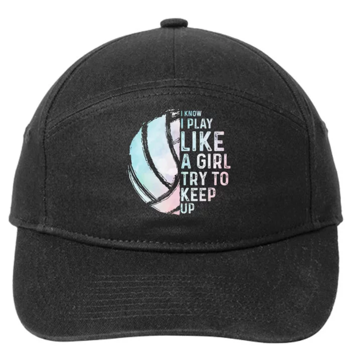 Funny Volleyball Design Women Teen Sports Lovers 7-Panel Snapback Hat