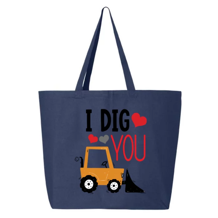 Funny Valentine Daygift Construction Truck I Dig You Gift 25L Jumbo Tote