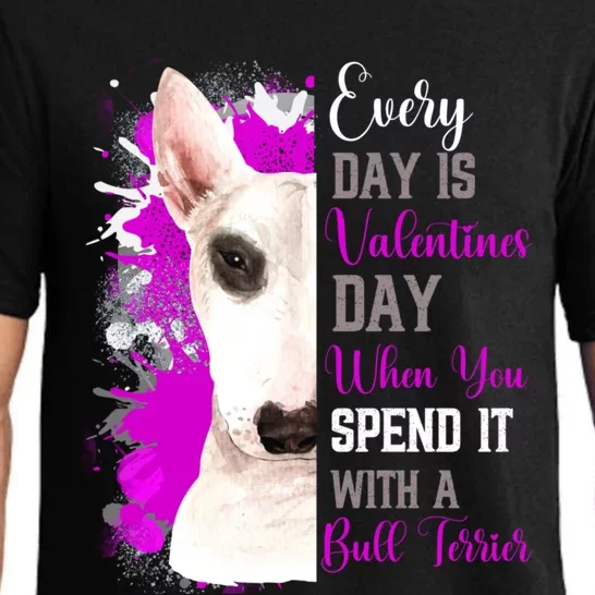 Funny Valentines Day Bull Terrier Mom Mother Cute Pink Bully Great Gift Pajama Set