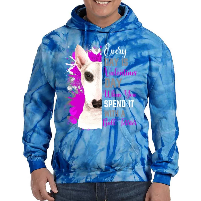 Funny Valentines Day Bull Terrier Mom Mother Cute Pink Bully Great Gift Tie Dye Hoodie