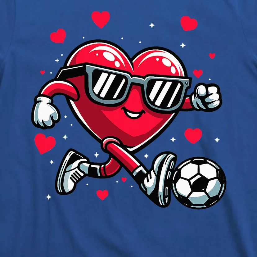 Funny Valentines Day Heart Soccer Player T-Shirt