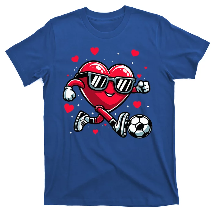 Funny Valentines Day Heart Soccer Player T-Shirt