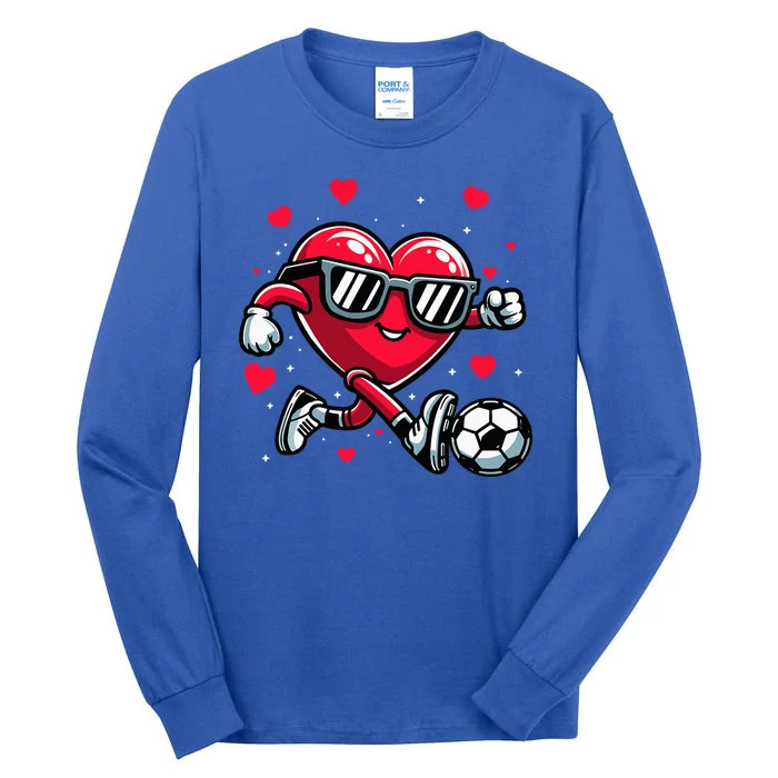 Funny Valentines Day Heart Soccer Player Tall Long Sleeve T-Shirt