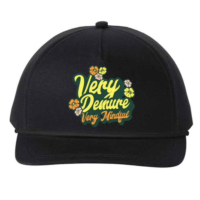 Funny Very Demure Very Mindful Trend Demure Mindful Ladies Snapback Five-Panel Rope Hat