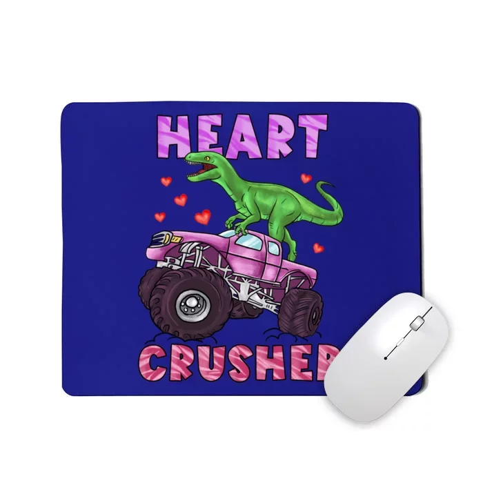 Funny Valentines Day Graphic Gift Heart Dinosaur Crusher Meaningful Gift Mousepad