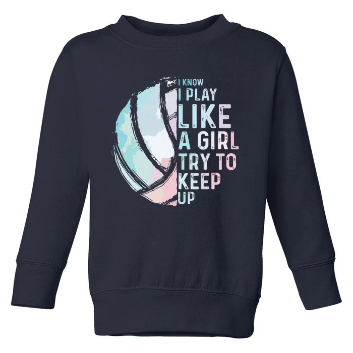 Funny Volleyball Design Teen Sports Lovers Toddler Sweatshirt