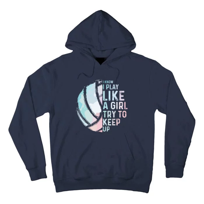 Funny Volleyball Design Teen Sports Lovers Tall Hoodie