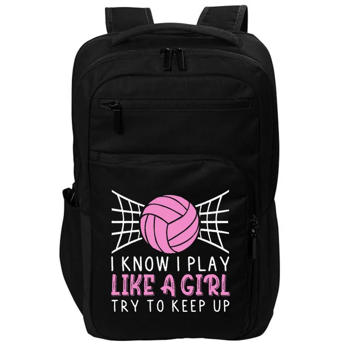 Funny Volleyball Design For Women Volleyball Player Impact Tech Backpack