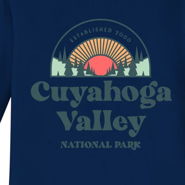 Family Vacation Design Gift Retro Cuyahoga Valley National Park Gift Baby Long Sleeve Bodysuit