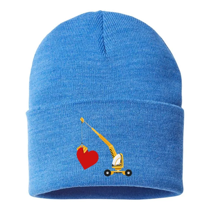 Funny Valentine Day Gift Truck Love Gift Sustainable Knit Beanie