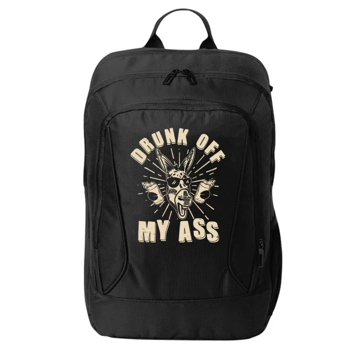 Funny Vintage Drunk Off My Ass Beer Donkey Mule Jackass City Backpack