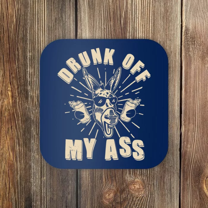 Funny Vintage Drunk Off My Ass Beer Donkey Mule Jackass Coaster