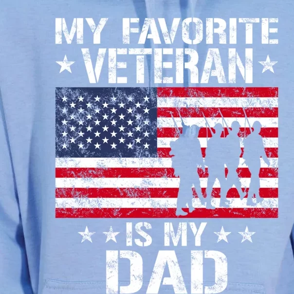 Father Veterans Day My Favorite Veteran Is My Dad Funny Gift Unisex Surf Hoodie