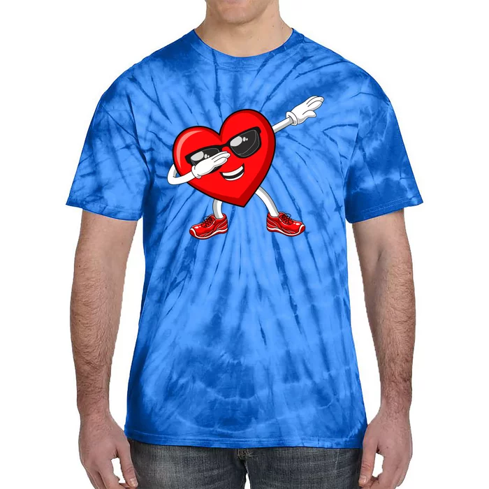 Funny Valentines Day Dabbing Heart Love Dab Dance Funny Gift Tie-Dye T-Shirt