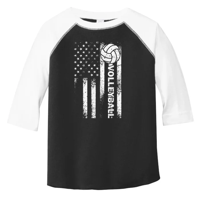 Funny Volleyball Design For  USA Patriotic Athlete Toddler Fine Jersey T-Shirt