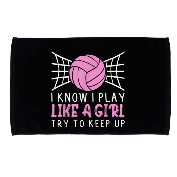 Funny Volleyball Design For  Girls Volleyball Player Microfiber Hand Towel