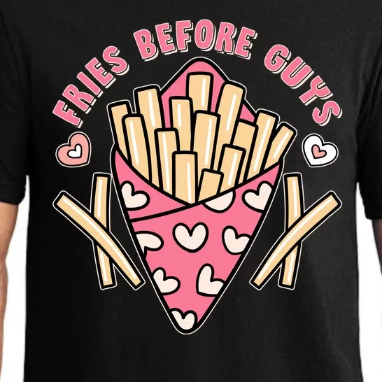 Funny Valentines Day Fries Before Guys French Fries Lover Pajama Set