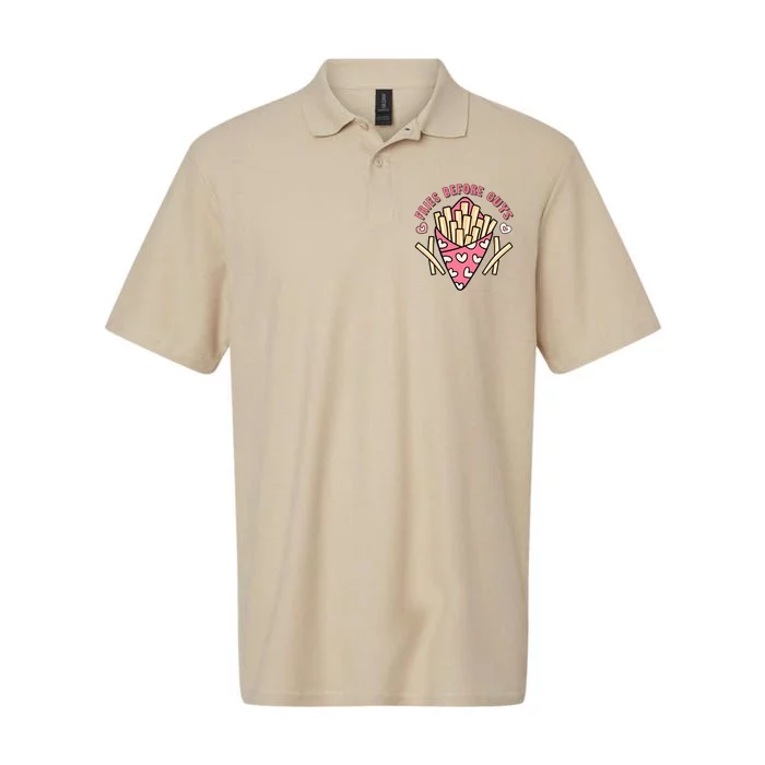 Funny Valentines Day Fries Before Guys French Fries Lover Softstyle Adult Sport Polo