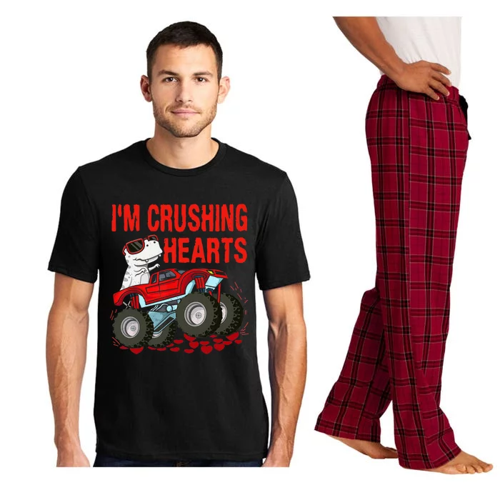 Funny Valentines Day Gifts Dino Trex Monster Truck Pajama Set