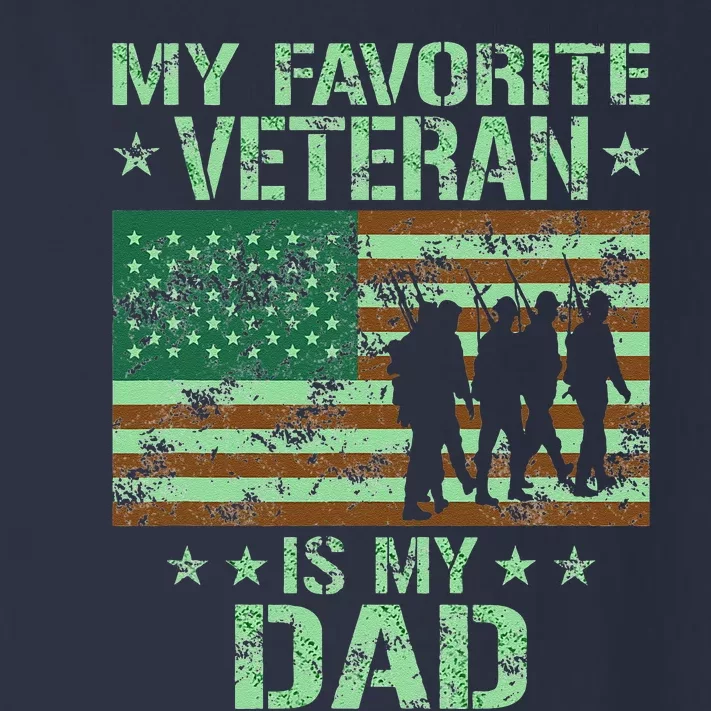 Father Veterans Day My Favorite Veteran Is My Dad Cute Toddler Long Sleeve Shirt