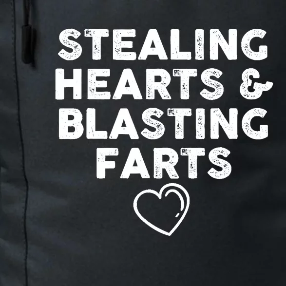 Funny ValentineS Day Stealing Hearts And Blasting Farts Daily Commute Backpack