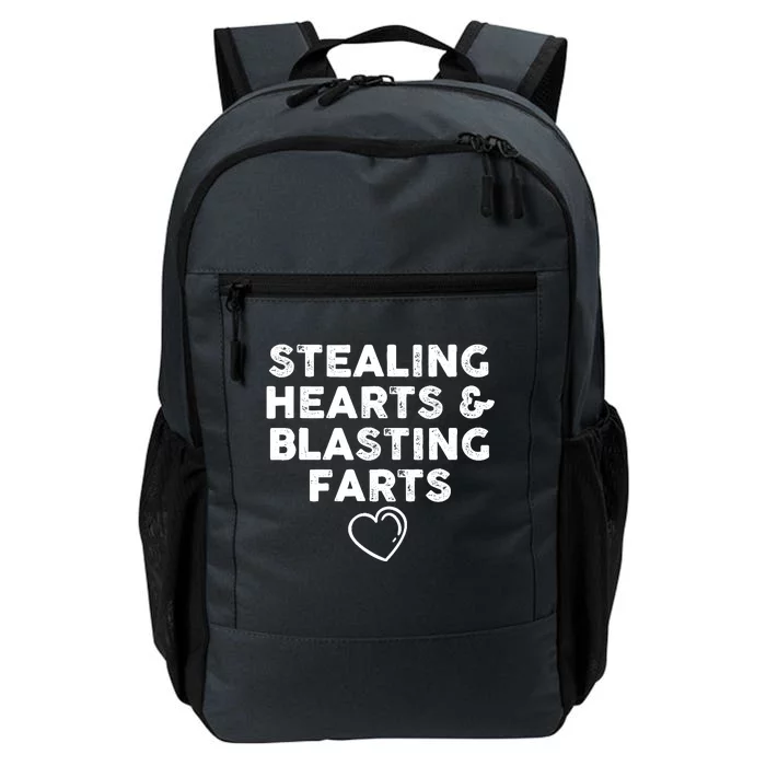 Funny ValentineS Day Stealing Hearts And Blasting Farts Daily Commute Backpack