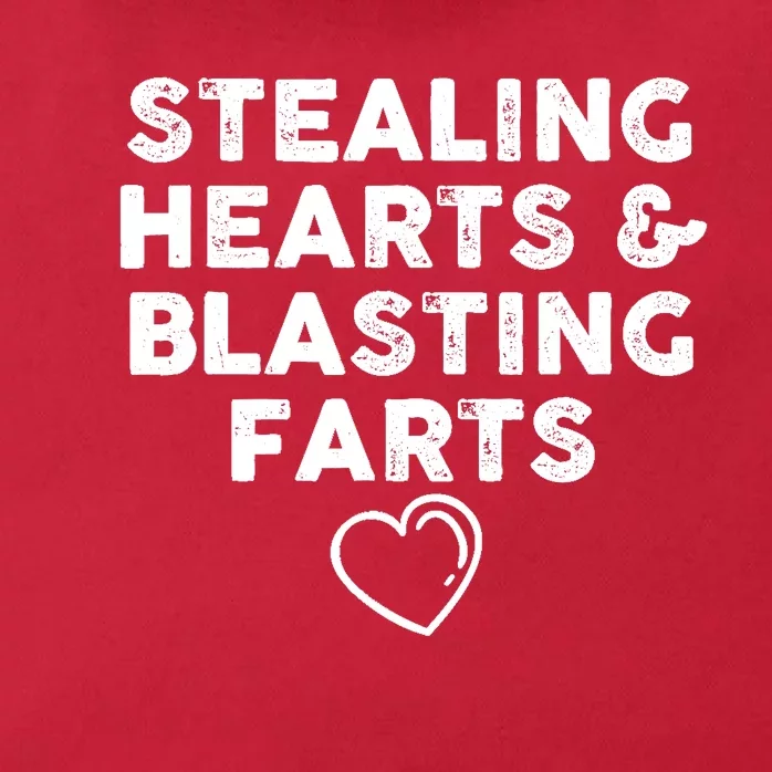 Funny ValentineS Day Stealing Hearts And Blasting Farts Zip Tote Bag