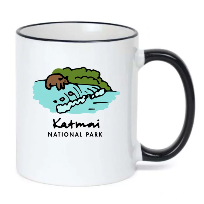 Family Vacation Design Cute Gift Retro Katmai National Park Gift Black Color Changing Mug