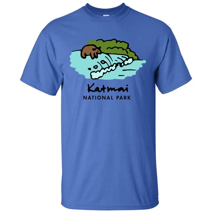 Family Vacation Design Cute Gift Retro Katmai National Park Gift Tall T-Shirt