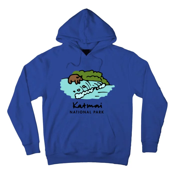 Family Vacation Design Cute Gift Retro Katmai National Park Gift Tall Hoodie