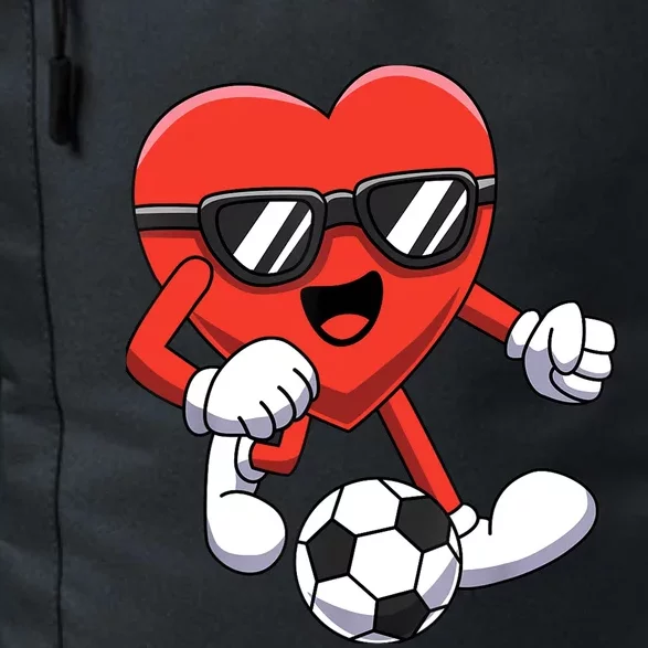 Funny Valentines Day Heart Playing Soccer Boy Girl Daily Commute Backpack