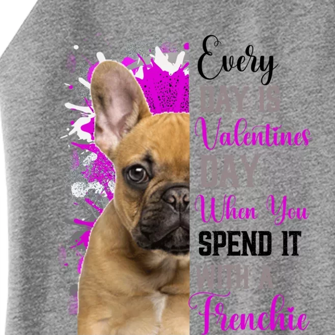 Frenchie Valentines Day Mom Dogs Cute Fun French Bulldog Gift Women’s Perfect Tri Rocker Tank