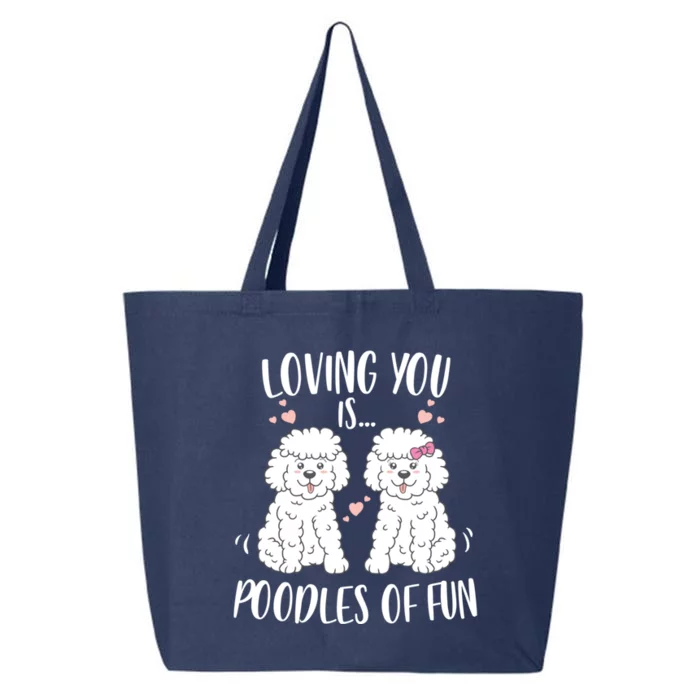 Funny Valentines Day Dog Lover Poodle Funny Gift 25L Jumbo Tote