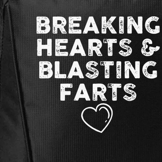 FUNNY VALENTINE'S DAY Breaking Hearts And Blasting Farts City Backpack