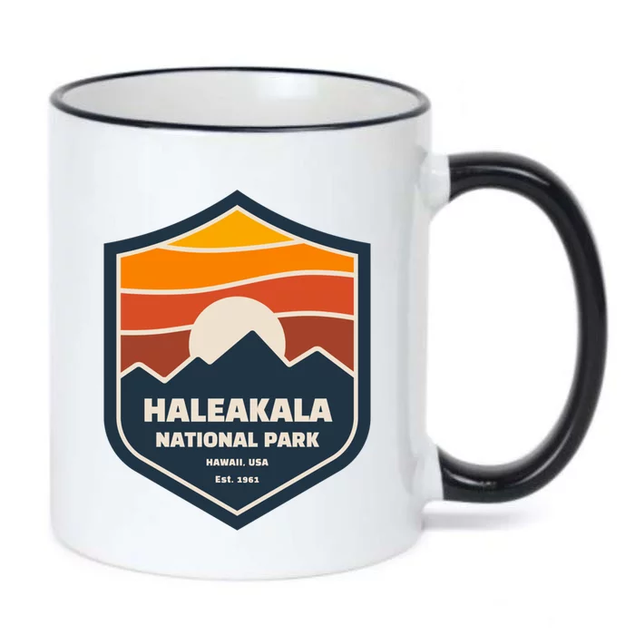 Family Vacation Design Retro Haleakala National Park Gift Black Color Changing Mug