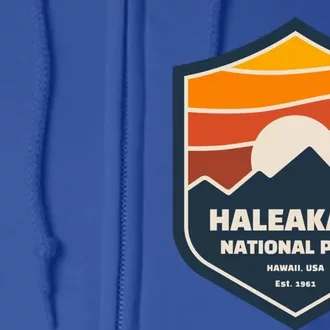 Family Vacation Design Retro Haleakala National Park Gift Full Zip Hoodie