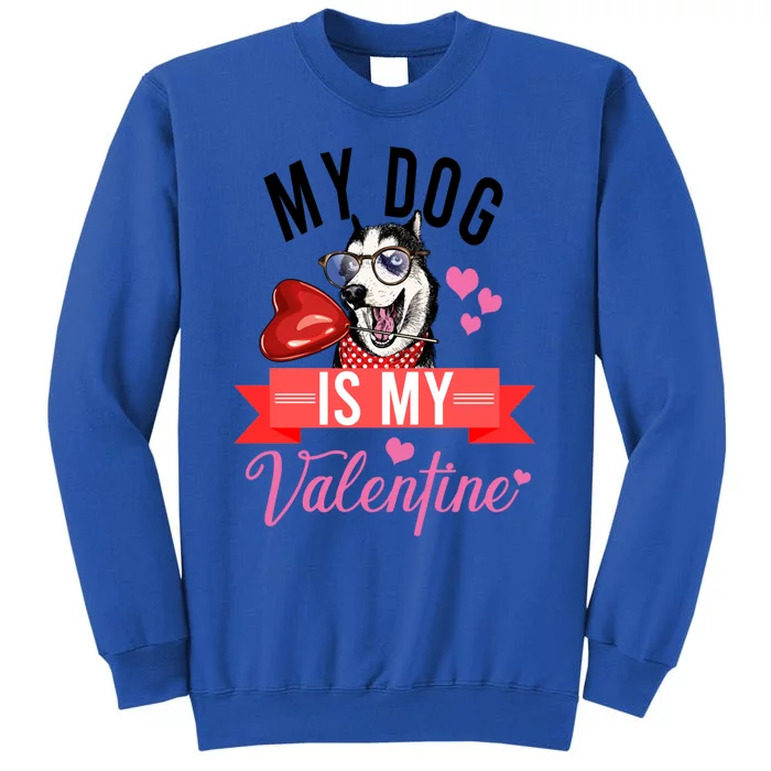 Funny Valentine's Day My Dog Is My Valentine For Dog Lovers Meaningful Gift Sweatshirt