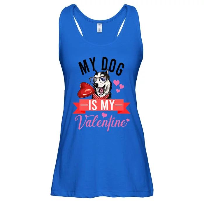 Funny Valentine's Day My Dog Is My Valentine For Dog Lovers Meaningful Gift Ladies Essential Flowy Tank