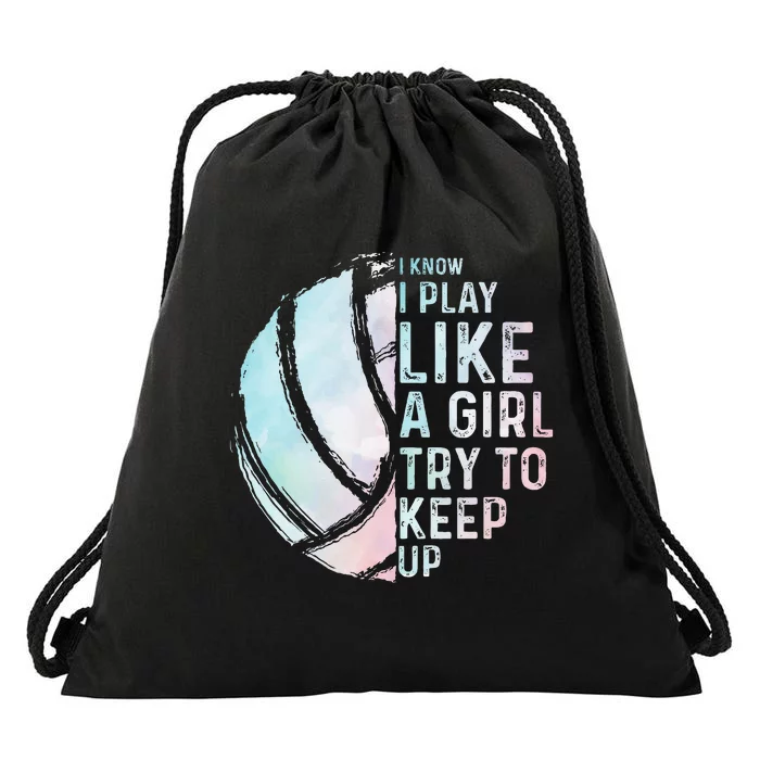 Funny Volleyball Design Women N Sports Lovers Drawstring Bag