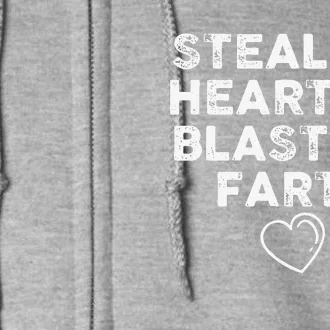 FUNNY VALENTINE'S DAY Stealing Hearts And Blasting Farts Full Zip Hoodie