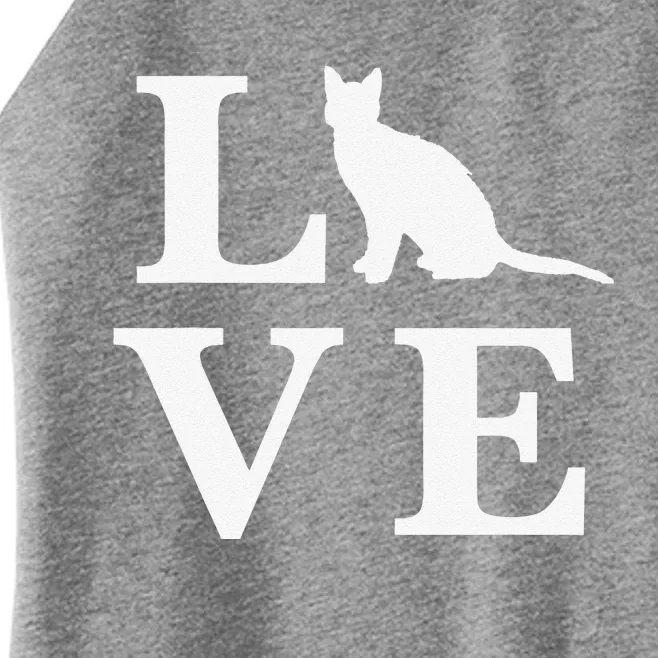 Funny Valentines Day I Love Cats Kitty Cat Lover Women’s Perfect Tri Rocker Tank