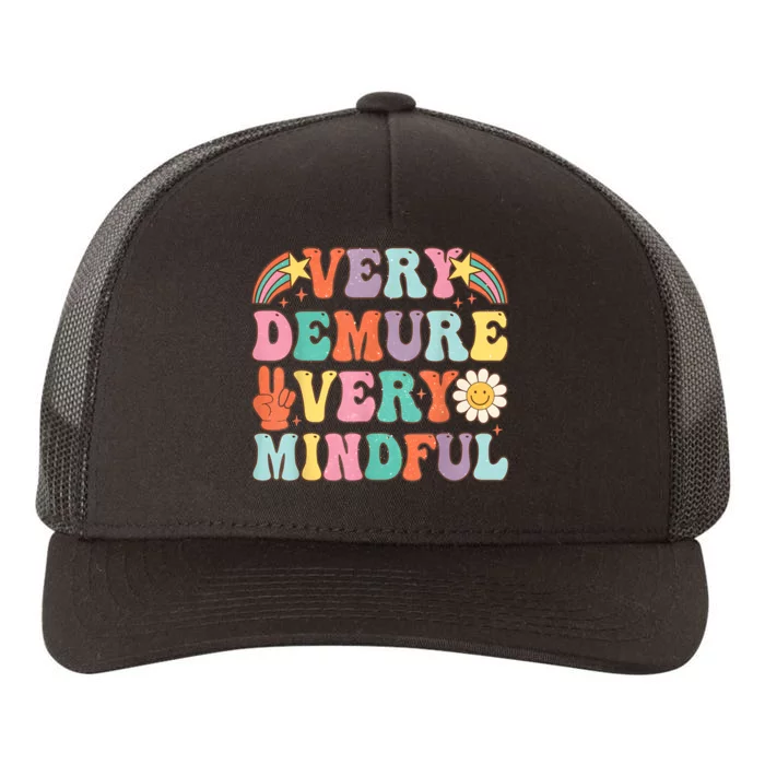 Funny Very Demure Very Mindful Trend Demure & Mindful Retro Yupoong Adult 5-Panel Trucker Hat